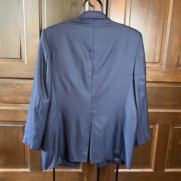 Four Seasons x Ego Italia Mens Vintage Wool Sport Coat Suit Jacket Blue Size 48L - Picture 8 of 11